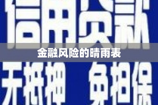 巴里坤金融风险的晴雨表