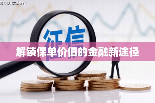巴里坤解锁保单价值的金融新途径