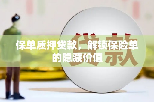 巴里坤保单质押贷款，解锁保险单的隐藏价值