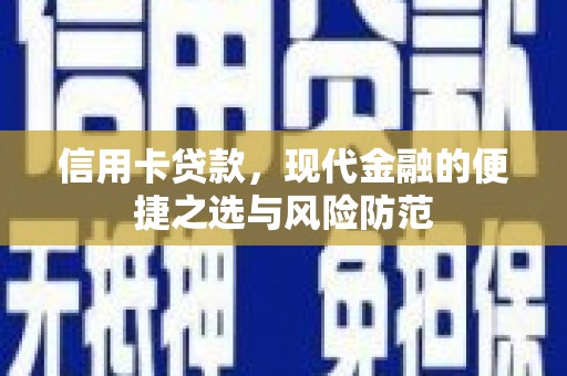 巴里坤信用卡贷款，现代金融的便捷之选与风险防范