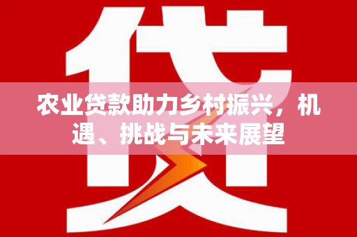 巴里坤农业贷款助力乡村振兴，机遇、挑战与未来展望
