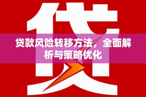 巴里坤贷款风险转移方法，全面解析与策略优化