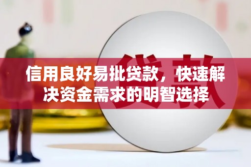 巴里坤信用良好易批贷款，快速解决资金需求的明智选择