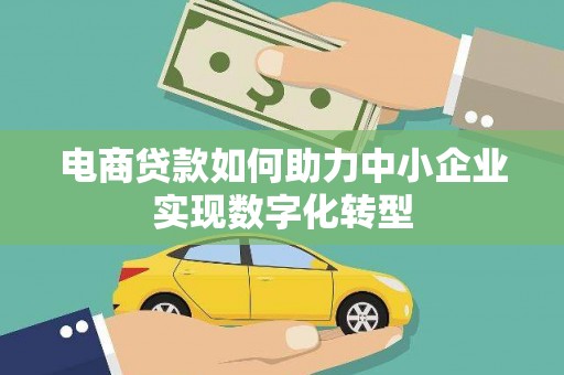 巴里坤电商贷款如何助力中小企业实现数字化转型