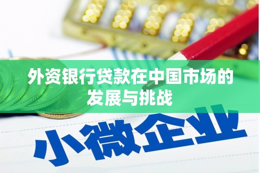 巴里坤外资银行贷款在中国市场的发展与挑战