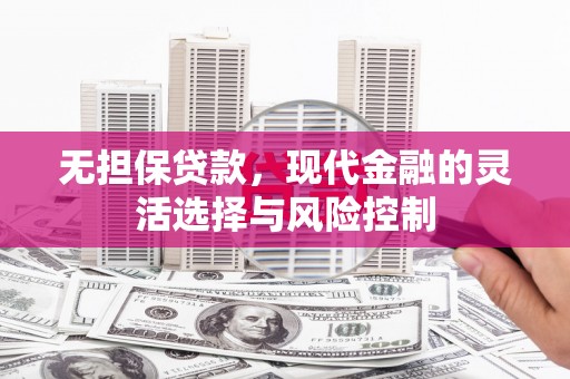 巴里坤无担保贷款，现代金融的灵活选择与风险控制