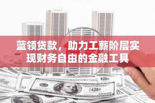 巴里坤蓝领贷款，助力工薪阶层实现财务自由的金融工具