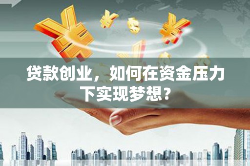 巴里坤贷款创业，如何在资金压力下实现梦想？