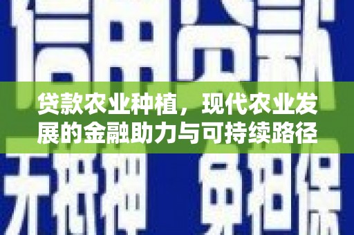 巴里坤贷款农业种植，现代农业发展的金融助力与可持续路径