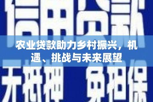 巴里坤农业贷款助力乡村振兴，机遇、挑战与未来展望