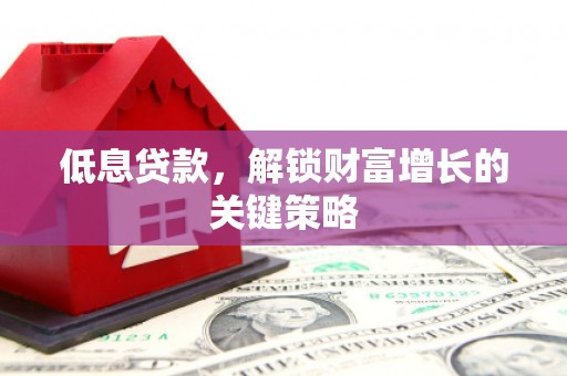 巴里坤低息贷款，解锁财富增长的关键策略
