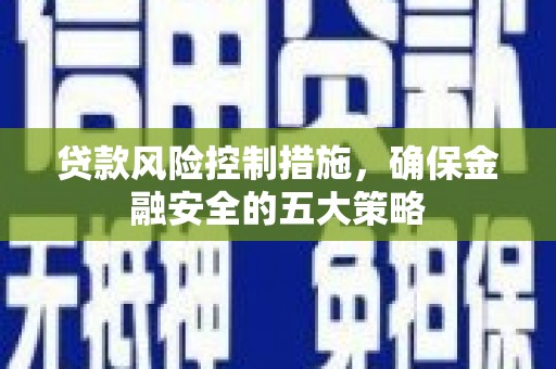 巴里坤贷款风险控制措施，确保金融安全的五大策略