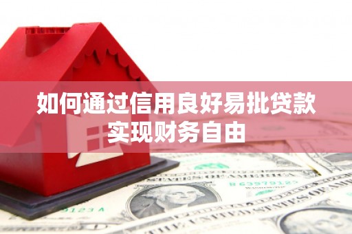 巴里坤如何通过信用良好易批贷款实现财务自由
