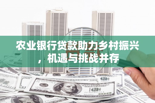 巴里坤农业银行贷款助力乡村振兴，机遇与挑战并存