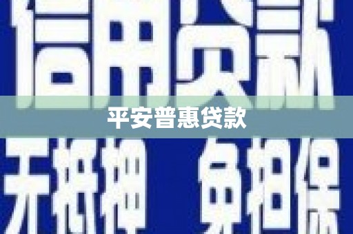 巴里坤平安普惠贷款