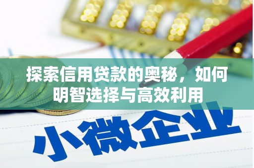 巴里坤探索信用贷款的奥秘，如何明智选择与高效利用