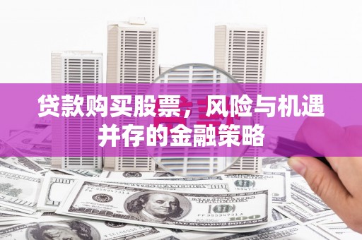 巴里坤贷款购买股票，风险与机遇并存的金融策略
