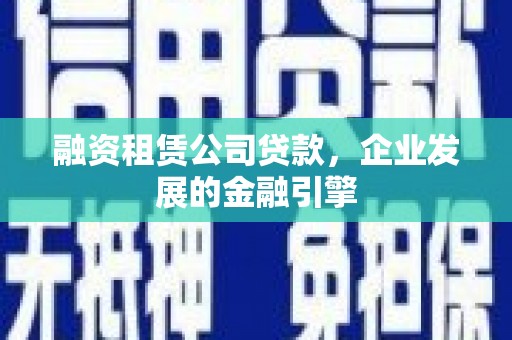巴里坤融资租赁公司贷款，企业发展的金融引擎