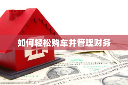 巴里坤如何轻松购车并管理财务